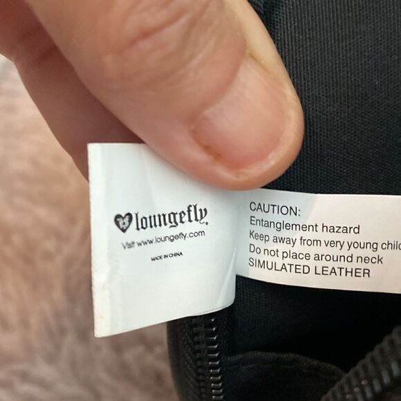 Disney Lounge-fly Minnie Mouse Satchel Handbag Black Red Bow Rare - Picture 7 of 12